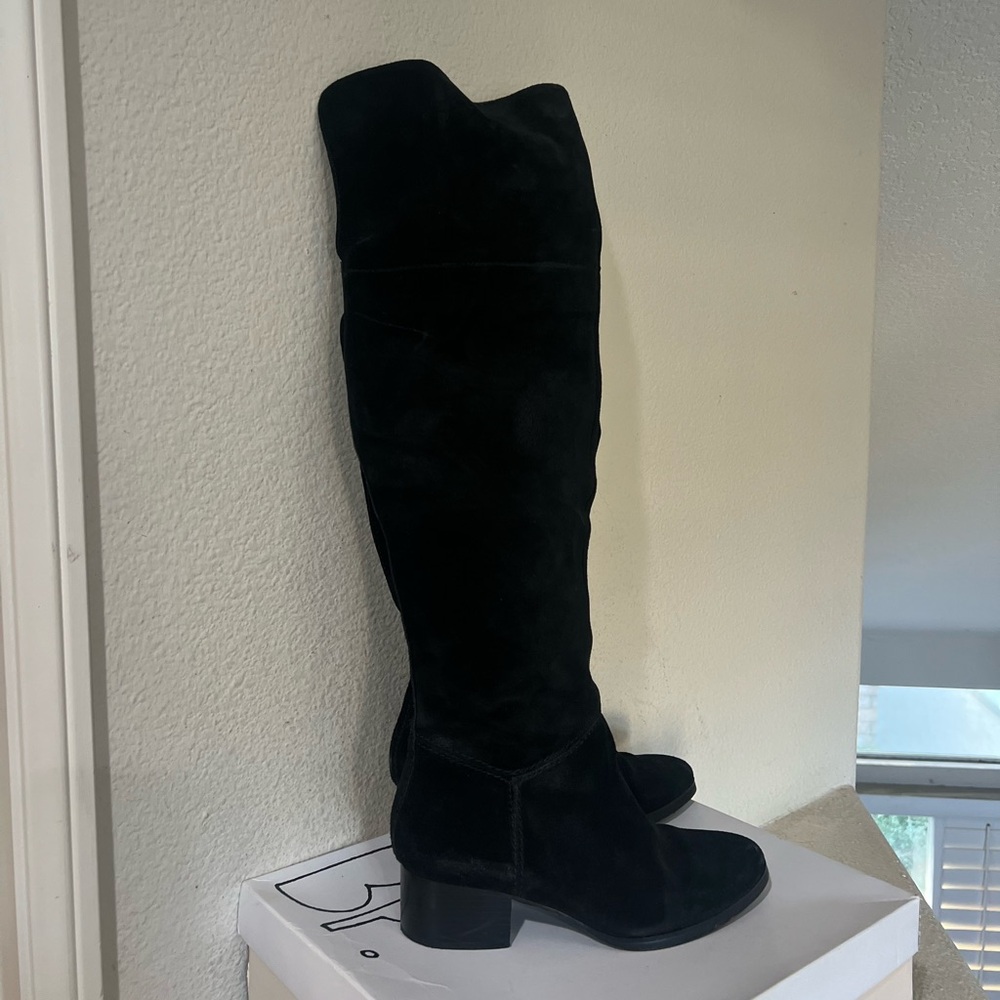 BP  Over The‎ Knee Black Suede LEATHER boots women size 8.5